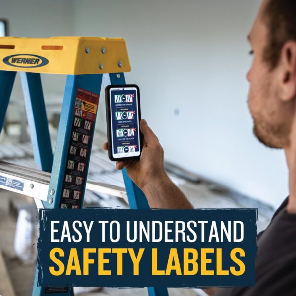 Werner FS106CZ 6ft Fiberglass Step Ladder, Type I 250 lb, Single-Sided, 10 ft 4 in Max Reach product image