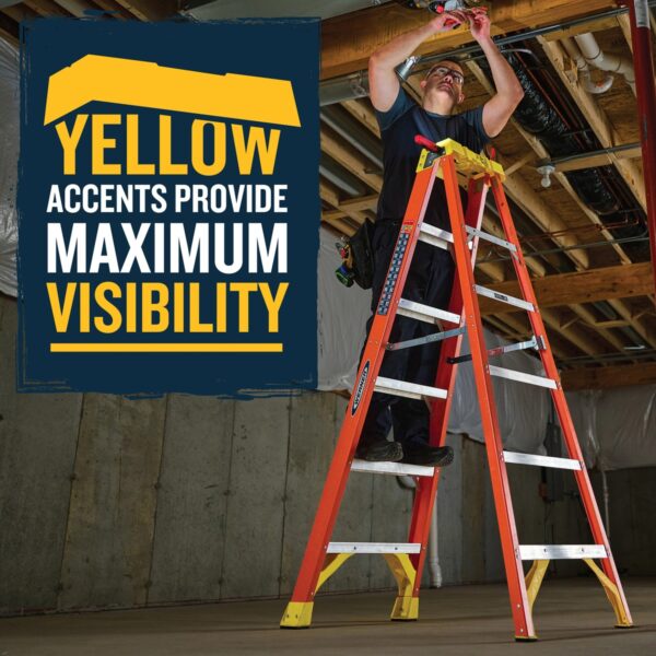 Werner NXT1A04 4ft Type IA Fiberglass Step Ladder, 300 lb Load, Orange, Single-Sided product image