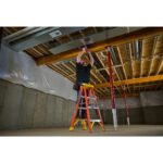 Werner NXT1A04 4ft Type IA Fiberglass Step Ladder, 300 lb Load, Orange, Single-Sided product image