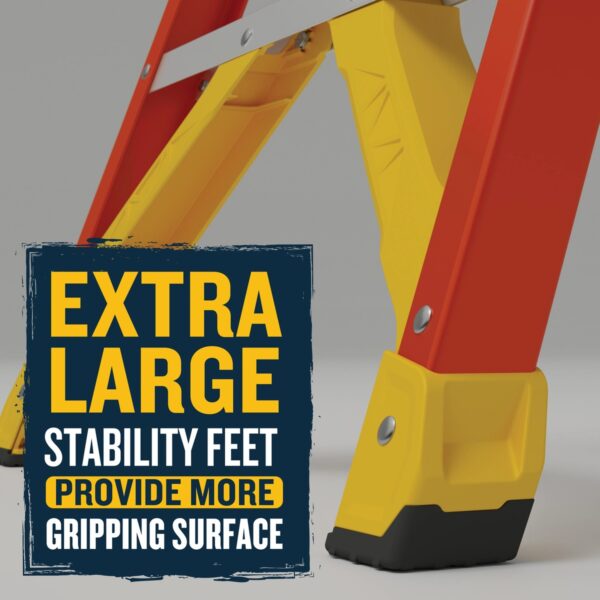 Werner RS1A04 READY STEP 4 ft Type IA Fiberglass Step Ladder, 300 lb Load, 8 ft 5 in Max Reach product image