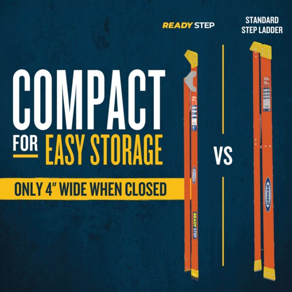 Werner RS1A06 READY STEP 5.5 ft Type IA Fiberglass Step Ladder, 300 lb Load Capacity product image