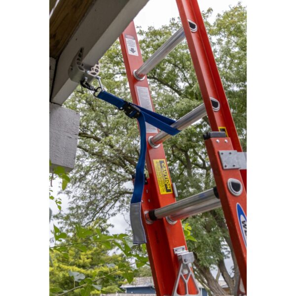 Werner X300002 Ladder Stability Anchor Clamp and Strap, 40 in Strap, Silver/Blue product image